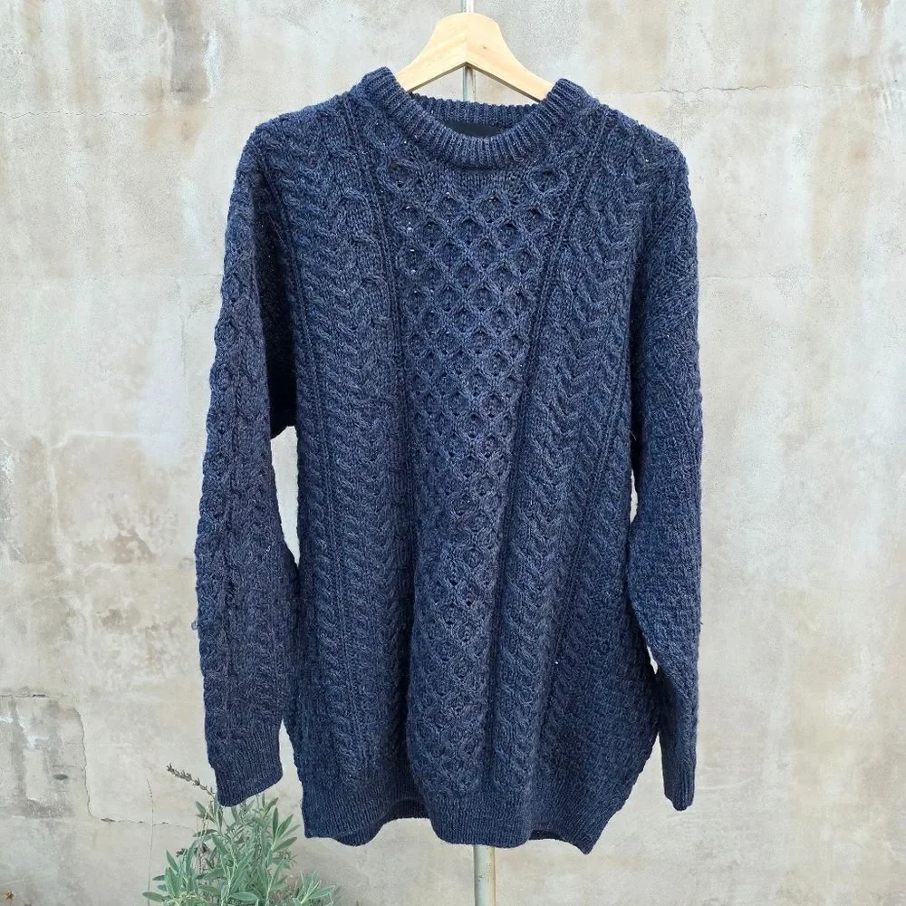 Rue saint Patrick wool cableknit sweater